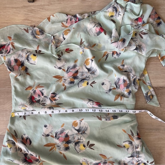 LAUREN RALPH LAUREN Floral Crinkled Georgette Gown sz 18 - Picture 7 of 13